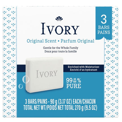 Ivory Bar Soap Original Scent 3.17oz 3 Count
