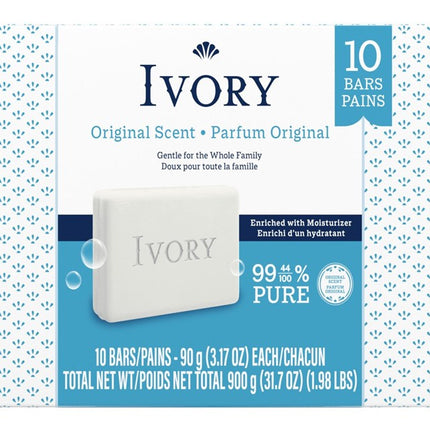 Ivory Bar Soap Original Scent 3.17oz 10 Count