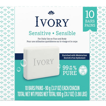 Ivory Bar Soap Sensitive 3.17oz 10 Count