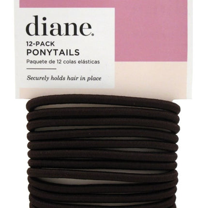 Diane Ponytails Brown 12 Count (12 Pieces)
