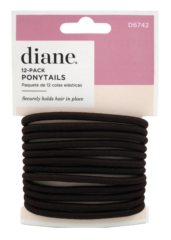 Diane Ponytails Brown 12 Count (12 Pieces)