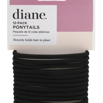 Diane Ponytails Black 12 Count (12 Pieces)