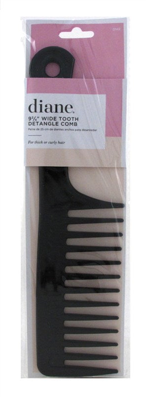 Diane Detangle Comb 9.75Inch Wide Tooth Black)