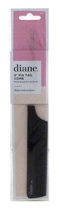 Diane Pin Tail Comb 8Inch Black (12 Pieces)
