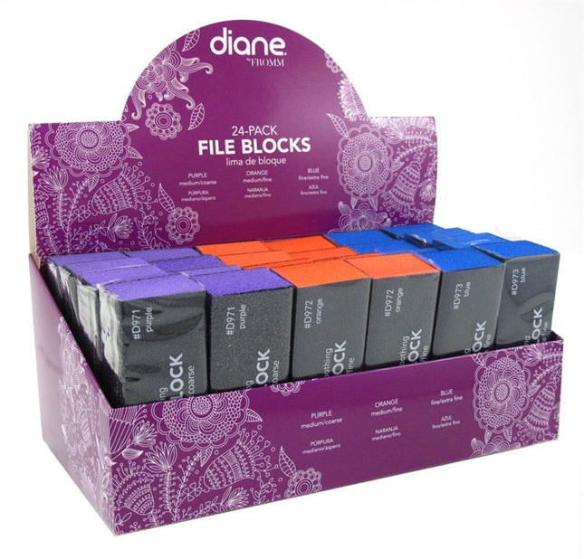 Diane File Blocks (24 Pieces) Coarse/Fine/Extra Fine