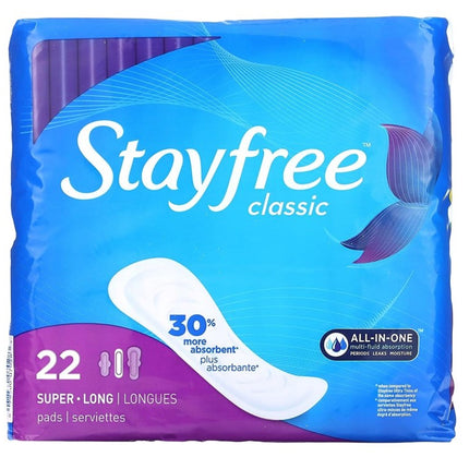 Stayfree Classic Super Long 22 Count
