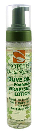 Isoplus Nat Remedy Olive Oil Foaming Wrap/Set Lotion 8.5oz