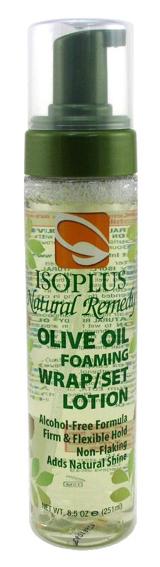 Isoplus Nat Remedy Olive Oil Foaming Wrap/Set Lotion 8.5oz