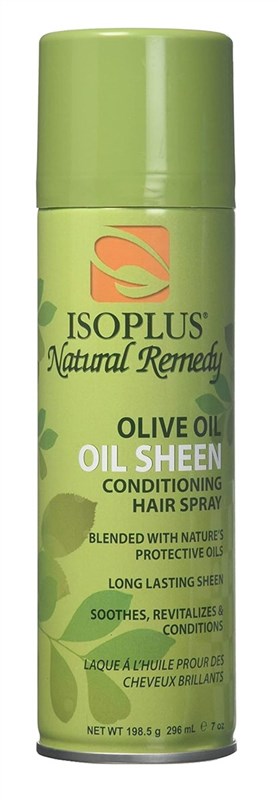 Isoplus Nat Remedy Olive Oil Sheen Hair Spray 7oz