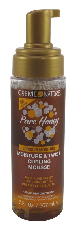 Creme Of Nature Pure Honey Curling Mousse 7oz Pump