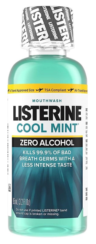 Listerine Cool Mint Zero Alcohol 3.2oz (12 Pieces)