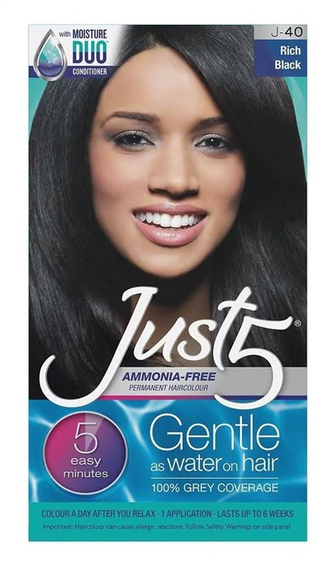 Just 5 Color Rich Black J-40 Ammonia Free Permanent