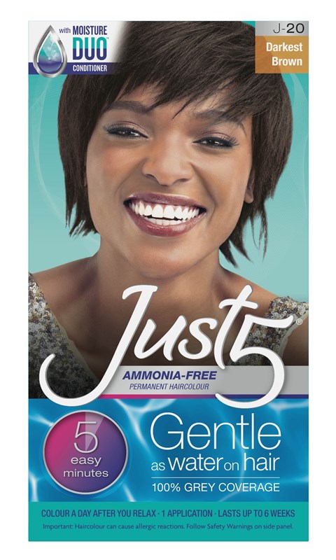 Just 5 Color Darkest Brown J-20 Ammonia Free Permanent