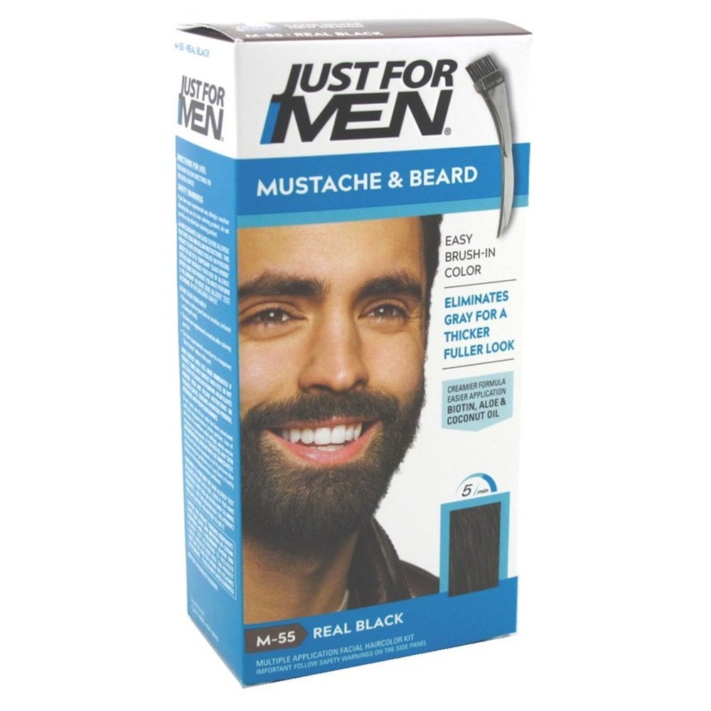 Just For Men Mustache & Beard #M-55 Real Black Color Gel