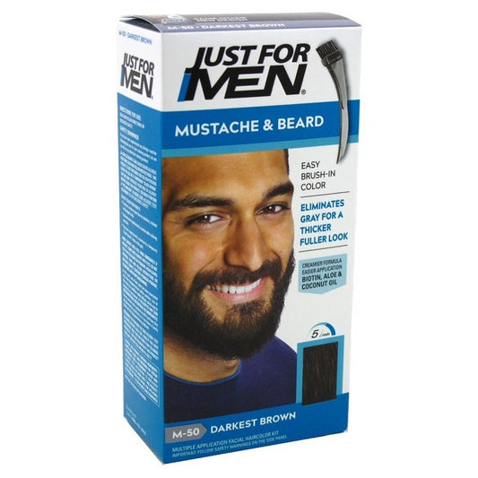 Just For Men Mustache & Beard #M-50 Darkest Brown Color Gel