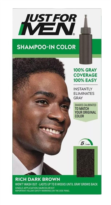 Just For Men Shampoo-In #H-47 Haircolor Rich Dark Brown