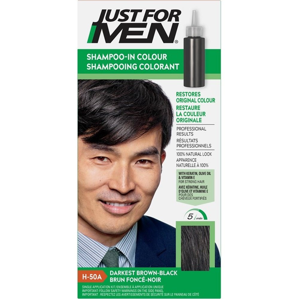 Just For Men Shampoo-In #H-50A Haircolor Darkest Brown/Black