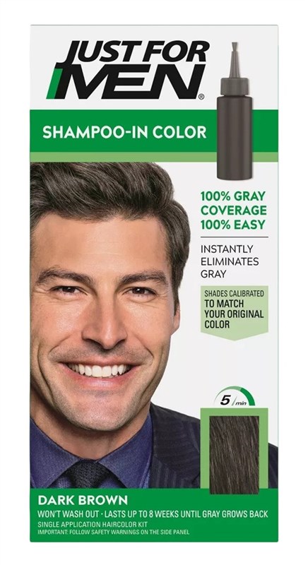 Just For Men Shampoo-In #H-45 Dark Brown