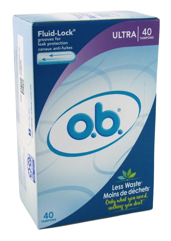 O.B. Tampons Ultra 40 Count Fluid Lock