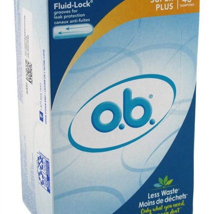 O.B. Tampons Super Plus 40 Count Fluid Lock
