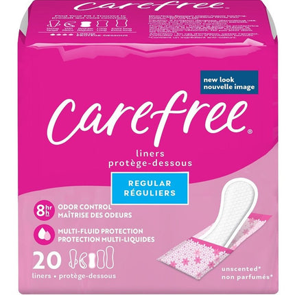 Carefree Acti-Fresh Regular 20 Count Liner Unscented(12 Pieces)