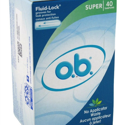 O.B. Tampons Super 40 Count Fluid Lock