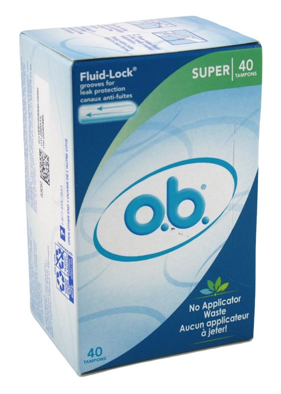 O.B. Tampons Super 40 Count Fluid Lock