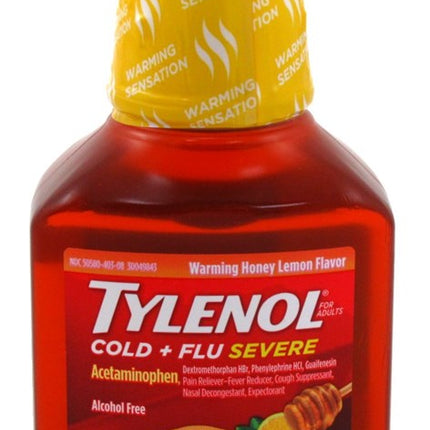Tylenol Cold + Flu Severe Day Non-Drowsy Honey Lemon 8oz