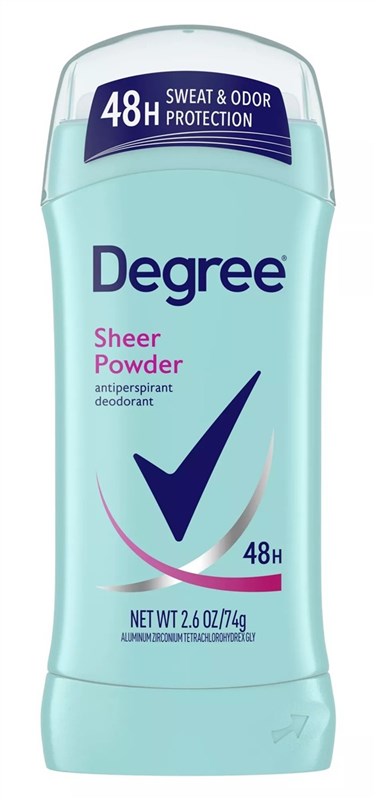 Degree Deodorant 2.6oz Womens Sheer Powder