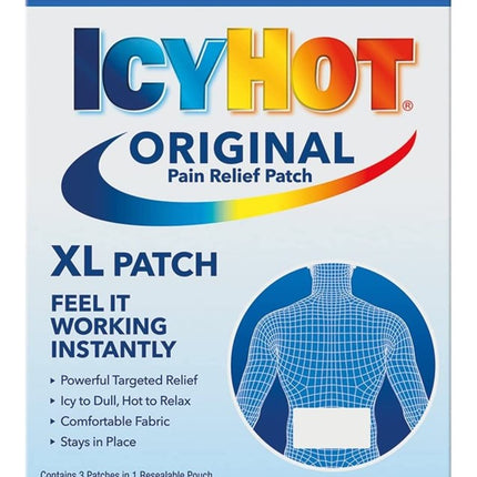 Icy Hot Patch Extra Strength Xl Back & Large Area 3 Patches