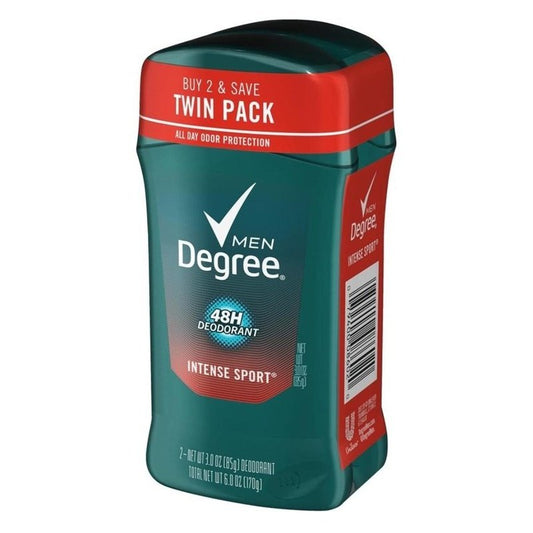 Degree Deodorant 3oz Mens 48Hr Intense Sport Twin-Pack