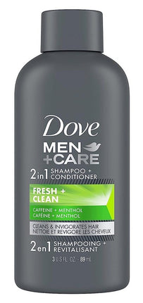 Dove 2oz Mens 2-In-1 Shampoo + Conditioner Fresh Clean (12 Pieces)