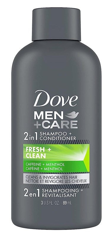 Dove 2oz Mens 2-In-1 Shampoo + Conditioner Fresh Clean (12 Pieces)