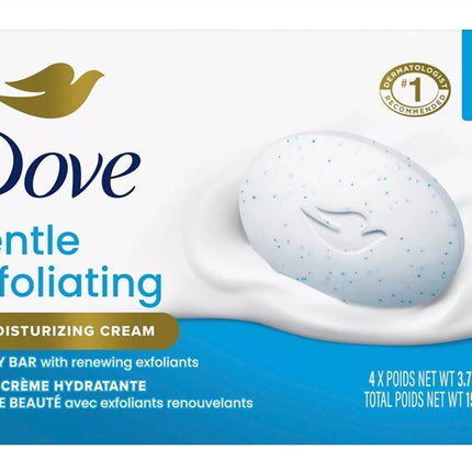 Dove Bar Soap Gentle Exfoliating 3.75oz 4 Count