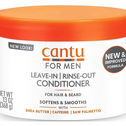Cantu Mens Leave-In / Rinse-Out Conditioner 13oz Jar