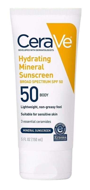 Cerave Sunscreen Hydrating Mineral Spf#50 Body 5oz