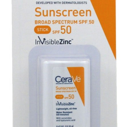 Cerave Sunscreen Invisible Zinc Spf#50 Stick 0.47oz