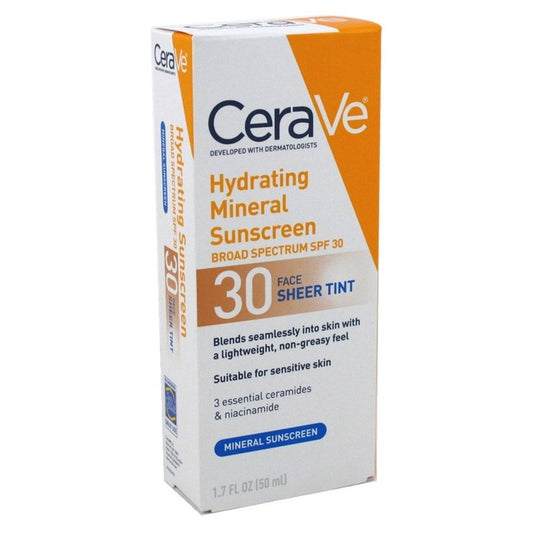 Cerave Sunscreen Hydrating Mineral Spf#30 Face Tint 1.7oz