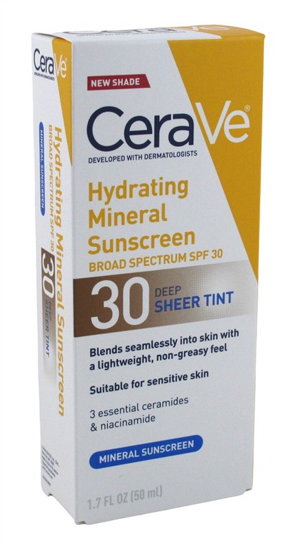Cerave Sunscreen Hydrating Mineral Spf#30 Deep Tint 1.7oz