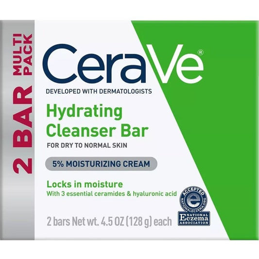 Cerave Hydrating Cleanser Bar 4.5oz 2 Pack