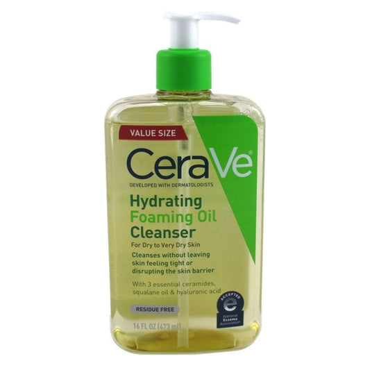 Cerave Hydrating Cleanser Foaming Oil Dry Skin 16oz Valu