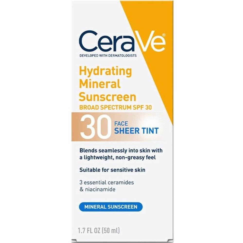 Cerave Sunscreen Hydrating Spf#30 Sheer Face And Body 3oz