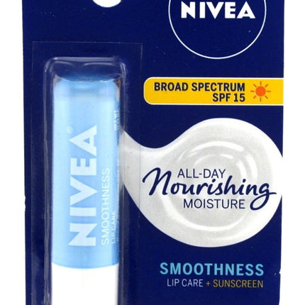 Nivea Lip Care Smoothness Spf#15 0.17oz (6 Pieces) Display