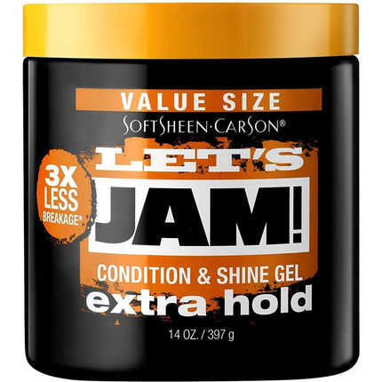 Lets Jam Condition & Shine Gel Extra Hold 14oz Jar
