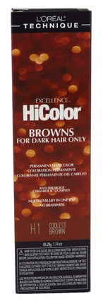 Loreal Excel Hicolor H01 Tube Coolest Brown 1.74oz