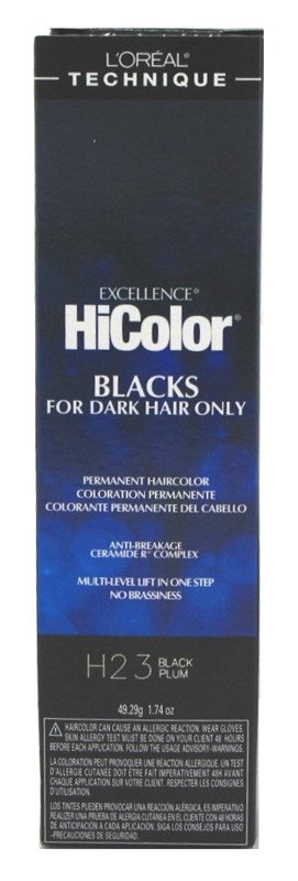 Loreal Excel Hicolor H23 Tube Black Plum 1.74oz
