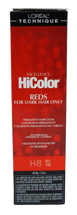 Loreal Excel Hicolor H08 Tube Red Fire 1.74oz
