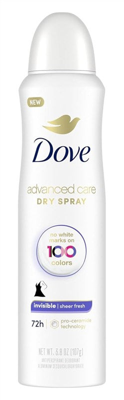 Dove Deodorant 3.8oz Dry Spray Invisible Sheer Fresh