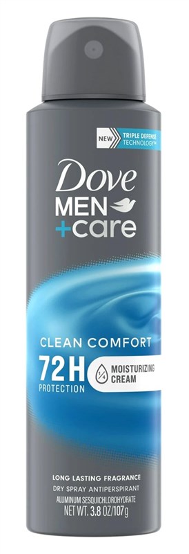 Dove Deodorant 3.8oz Dry Spray Men+Care Clean Comfort 72Hr