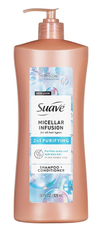 Suave Shampoo + Cond 2-In-1 Micellar Infusion 28oz